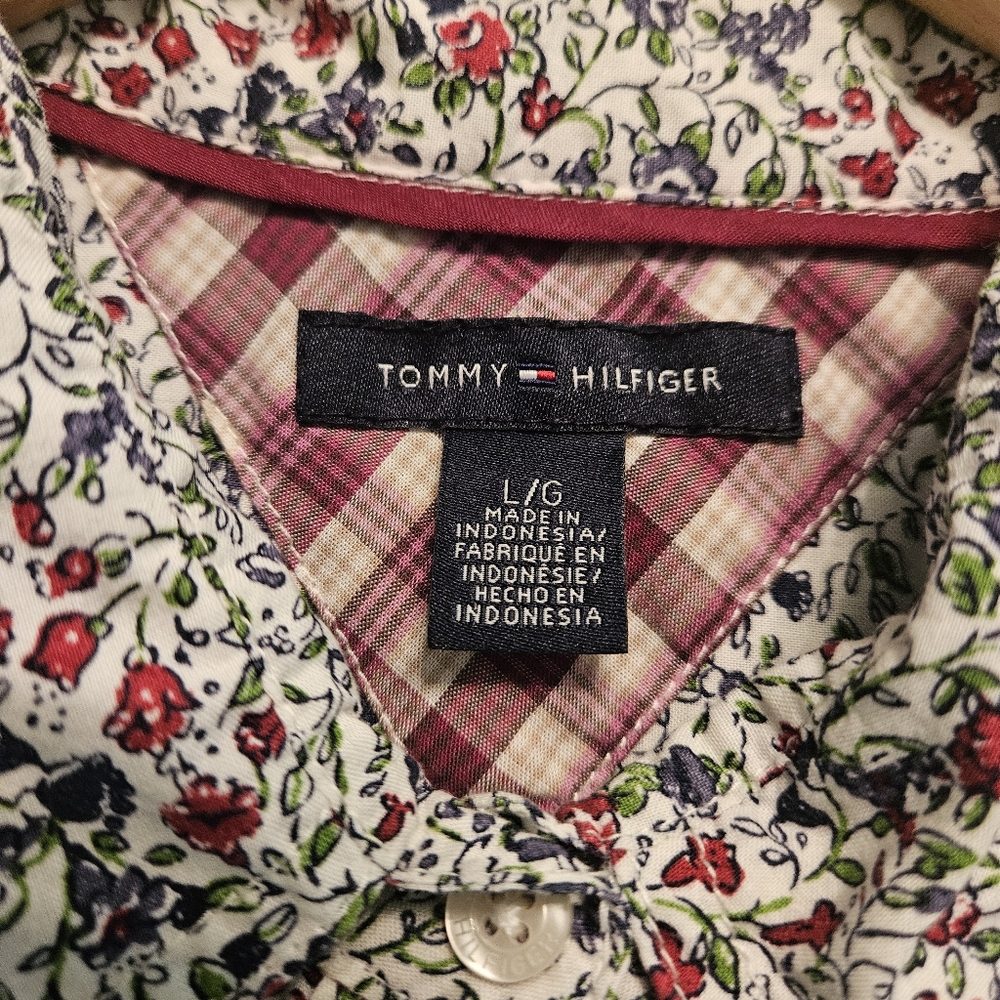 Tommy Hilfiger Floral Button-down Shirt Large - Picture 2 of 5